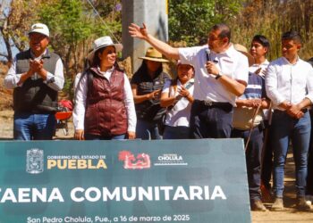 Gobierno de Cholula se suma a las Faenas Comunitarias de Alejandro Armenta
