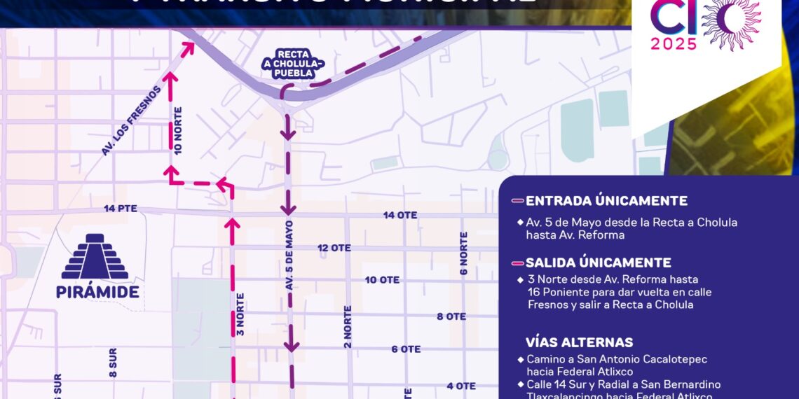 Implementa policía de San Andrés Cholula operativo de seguridad ante el festival Equinoccio  2025