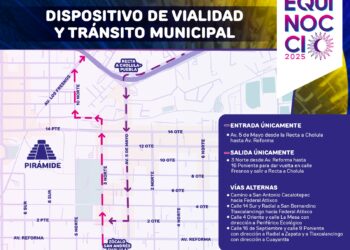 Implementa policía de San Andrés Cholula operativo de seguridad ante el festival Equinoccio  2025