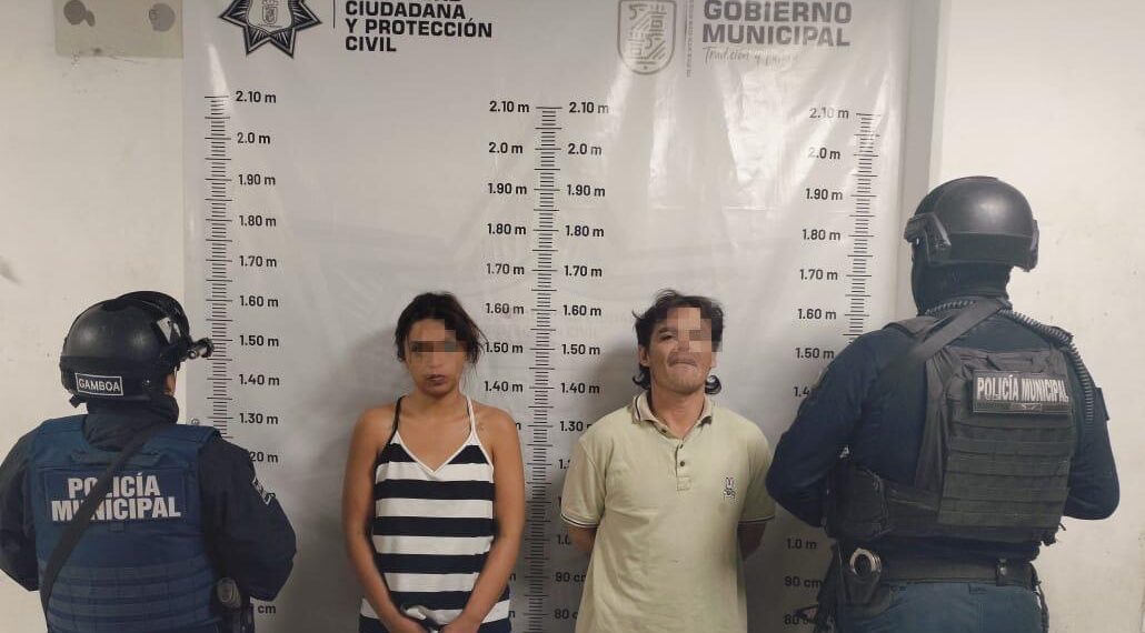 Elementos de la Dirección de Seguridad Pública detuvieron a dos personas por presuntos delitos contra la salud