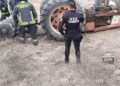 Muere hombre al caerle su tractoe encima en Amozoc.