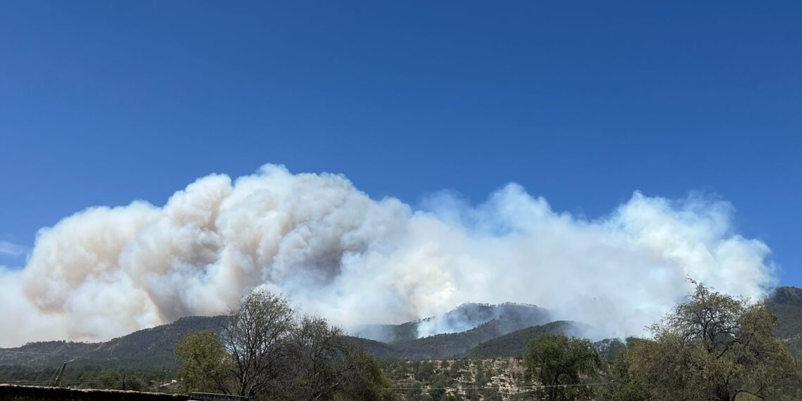 Continúa combate a incendios forestales en Puebla