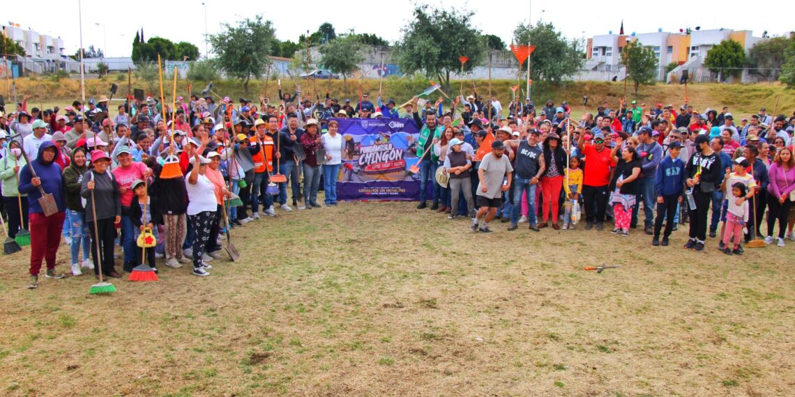 Fraccionamiento Valle de San Miguel es rehabilitado con apoyo ciudadano en Huejotzingo