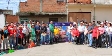 Gobierno de Huejotzingo realiza mega faena comunitaria para mejorar imagen urbana