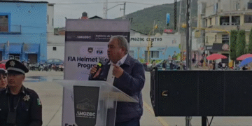 Severiano de la Rosa fortalece la seguridad vial con entrega de cascos en Amozoc