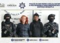 Policía de San Pedro Cholula detiene a dos probables narcomenudistas en Santiago Mixquitla