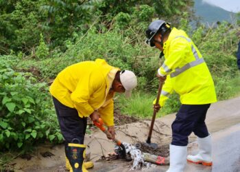 Redobla Protección Civil de Ocoyucan limpieza de carreteras ante abundantes lluvias