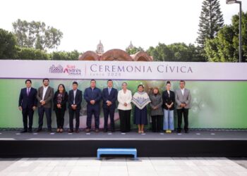 Gobierno de San Andrés Cholula realiza ceremonia cívica de junio