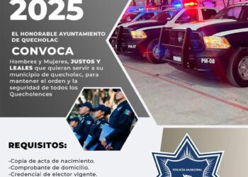 Quecholac abre convocatoria para integrar la Policía Municipal