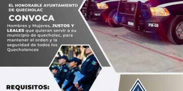 Quecholac abre convocatoria para integrar la Policía Municipal