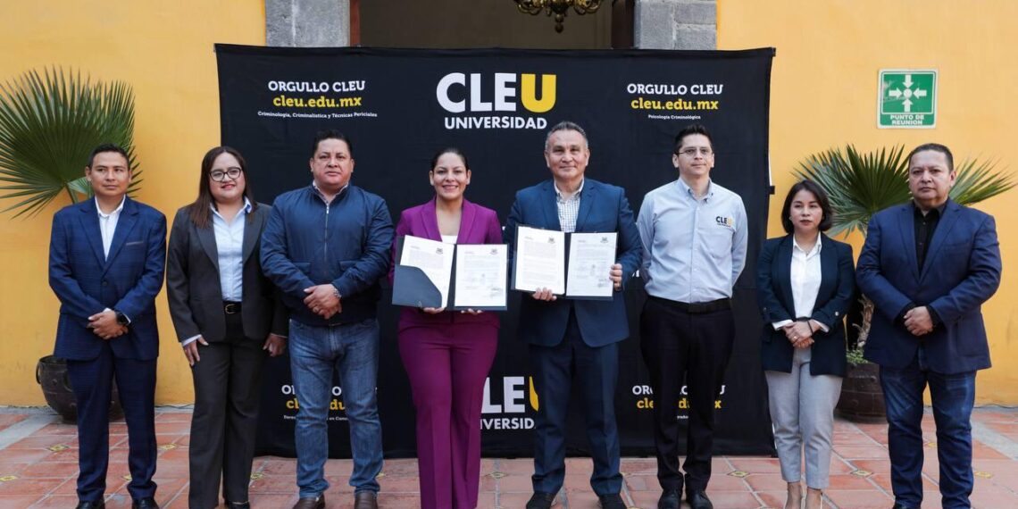 Signan San Andrés Cholula y CLEU convenio de colaboración en beneficio de la seguridad