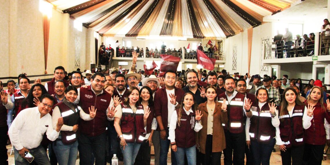 Roberto Solís lidera jornada de afiliación de Morena en Huejotzingo para fortalecer el segundo piso de la 4T