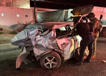 Brutal choque dejando 4 personas lesionadas en Cuapiaxtla de Madero