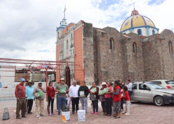 Gobierno de Amozoc aporta para el embellecimiento de espacios de fe