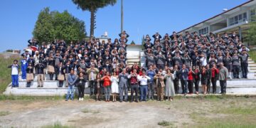 Arranca Omar Muñoz construcción de arco techos en bachilleratos de San Lorenzo Almecatla