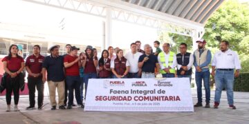 Comunidad y Gobierno de Puebla refuerzan lazos con faena de seguridad