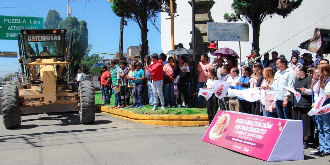 Roberto Solís inicia la segunda etapa del «rescate carretero» con la rehabilitación de la carretera Huejotzingo-Xalmimilulco