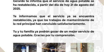 Restablecen el servicio de agua potable en Quecholac
