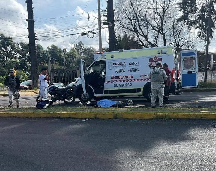 Motociclista muere en accidente en Texmelucan
