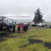 Traslado aéreo de dos jóvenes quienes resultaron graves tras volcadura de un autobús en Huauchinango