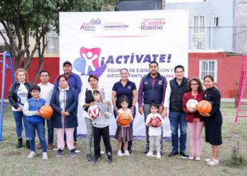 Impulsa Lupita Cuautle el bienestar y la recreación con entrega de equipos de ejercitación y juegos infantiles