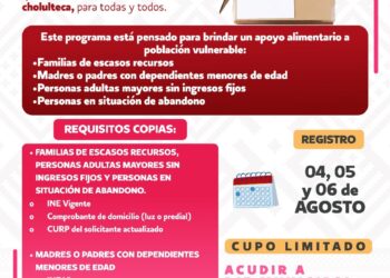 Amplía Gobierno de Tonantzin Fernández periodo de registro para apoyos alimentarios