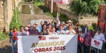 Gobierno de Tonantzin Fernández continúa rehabilitando vialidades en todo San Pedro Cholula