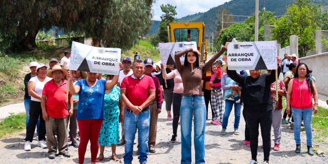 Ayuntamiento de Quecholac da banderazo de arranque de obra en Santa Catarina Villanueva