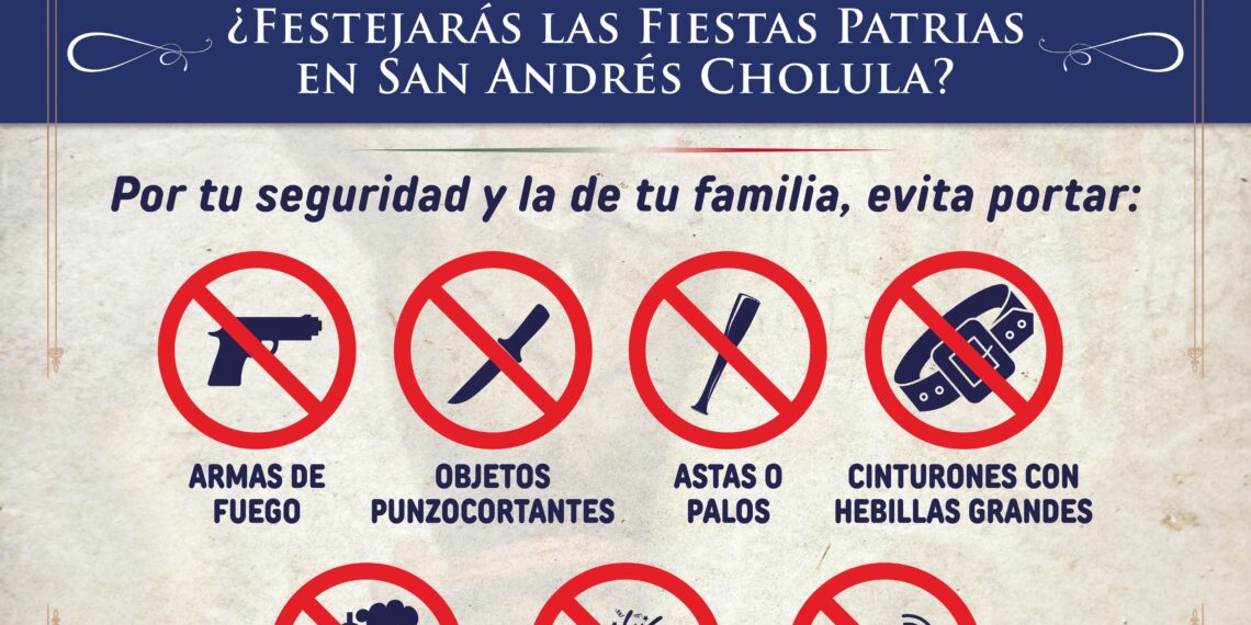 Despliega San Andrés Cholula Operativo de Seguridad “Fiestas Patrias 2025”