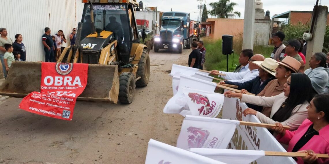 Con Tonantzin Fernández, avanza la transformación de la infraestructura en San Pedro Cholula