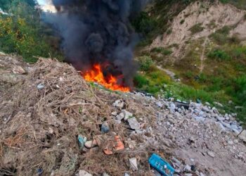 Sofocan incendio en barranca de Quecholac; autoridades llaman a prevenir quema de basura