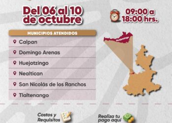 Movilidad y Transporte llevará a cabo Revista Vehicular 2025 en Huejotzingo