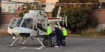 Con respuesta inmediata, trasladan por vía aérea a motociclista grave desde Ciudad Serdán