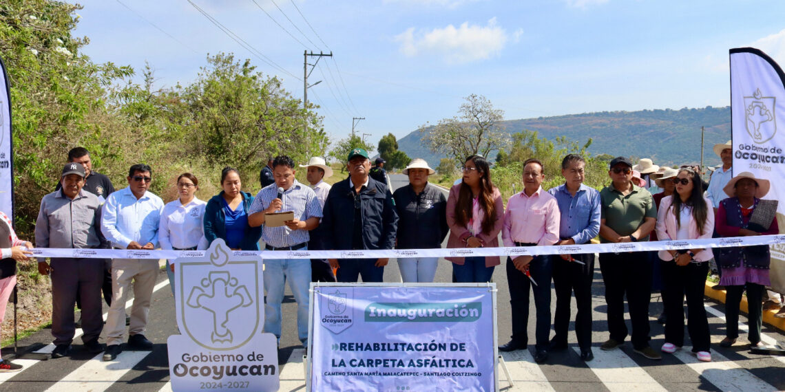 Rehabilitan vialidad para mejorar conectividad en Ocoyucan