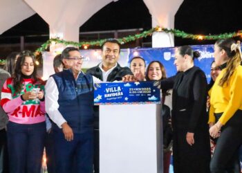 Roberto Solís inaugura la Villa Navideña 2025 en Huejotzingo; celebración que hará vibrar a las familias