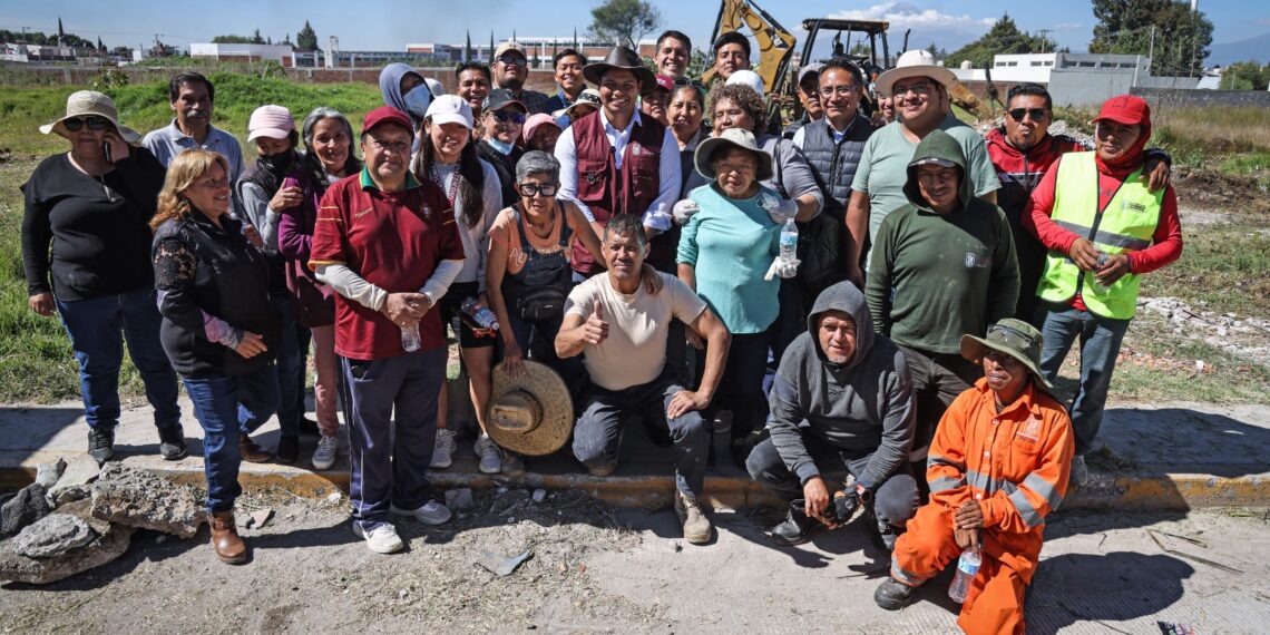 Realiza edil de Cuautlancingo faena en la Reserva Territorial Quetzalcóatl