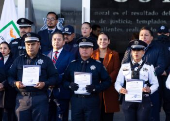 Reconoce Lupita Cuautle a Policía Municipal por su labor